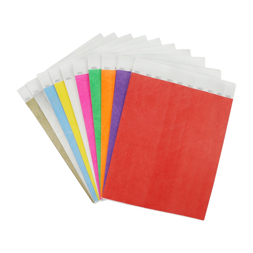 Colorful Tyvek wWristbands