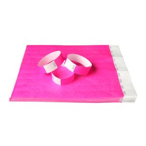 Pink Tyvek Wristbands